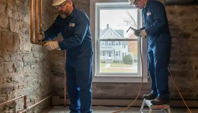 Providence, RI plumber repairing a sink leak for residential plumbing service