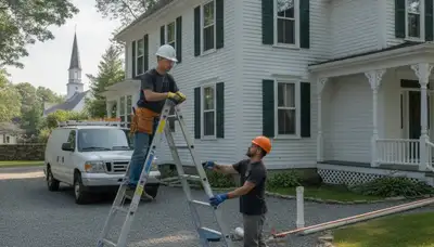 Providence RI plumber repairing a leak for local plumbing service customer