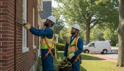 Providence, RI plumber repairing a residential pipe leak for plumbing service customers