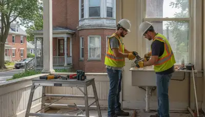 Plumber repairing a leak in Providence, RI for reliable plumbing repair services