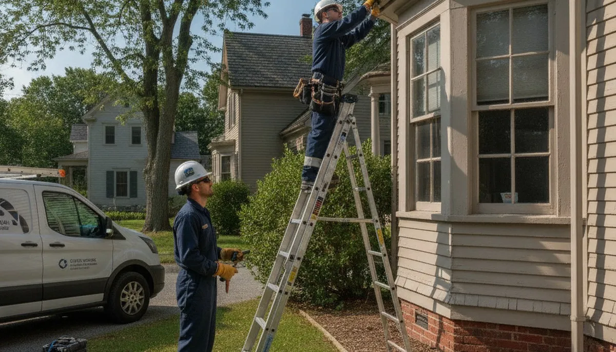 Providence, RI plumber repairing a residential pipe for plumbing service