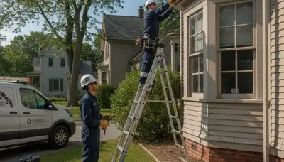 Providence, RI plumber repairing a residential pipe for plumbing service