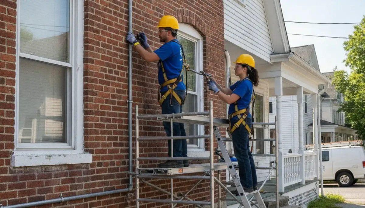 Providence, RI plumber repairing a leaking pipe for residential plumbing service