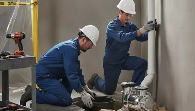 Providence, RI plumber installing sump pump to protect a basement from flooding